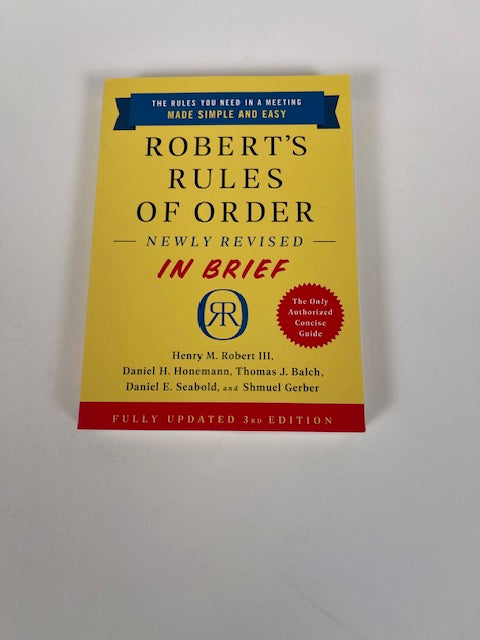 Robert's Rules of Order